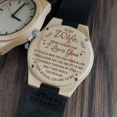 To Wife How Special You Are To Me Engraved Wooden Watch In 2021
