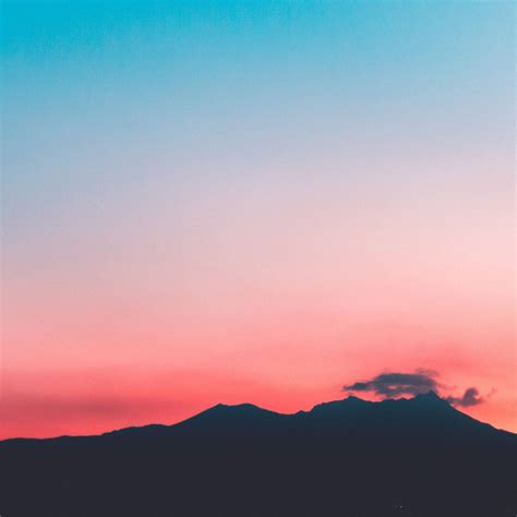 Download Mountainous Pink Sunset Wallpaper