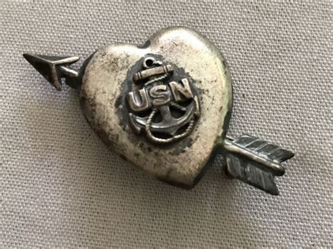 U S Navy Vintage Sterling Silver Sweetheart Pin Ebay