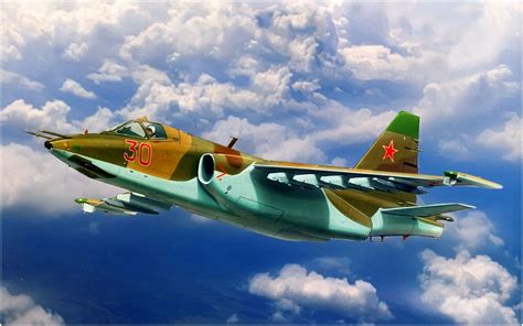 Sukhoi Su 25 Frogfoot Andrey Zhirnov Aircraft Art Aviation Art