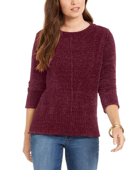 Style And Co Chenille Pullover Sweater Created For Macys Macys