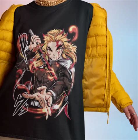 Kyojuro Rengoku Shirt Demon Slayer Tshirt Tanjiro T Shirt Flame Pillar