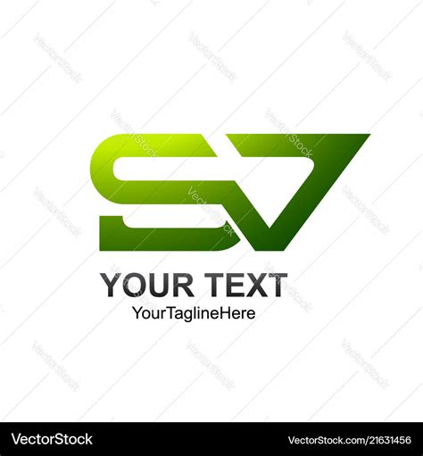 Letter Sv Initial Alphabet Logo Design Template Vector Image
