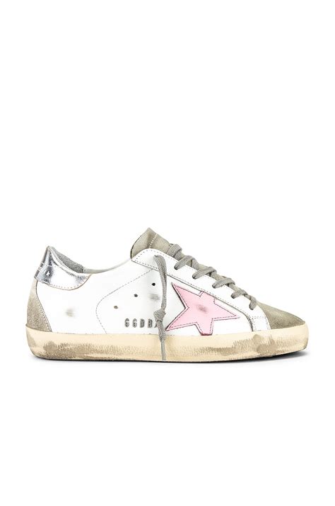 Golden Goose Deluxe Brand Super Star Couples Shoes White Pink Star