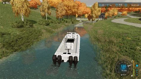 Freeman Boat With Trailer V10 5 Farming Simulator 19 17 15 Mod