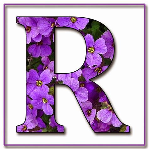 Lettering Alphabet Flower Alphabet Purple Flowers