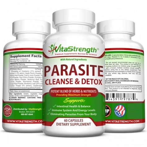 Vitastrength Premium Parasite Cleanse Non Gmo Intestine Detox