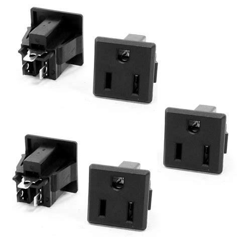 Uxcell 15a 250vac Us 3 Pin Inlet Female Power Socket 5 Pcsfemale Power