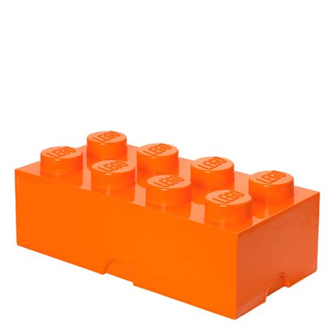 Lego Storage Brick 8 Bright Orange Toys