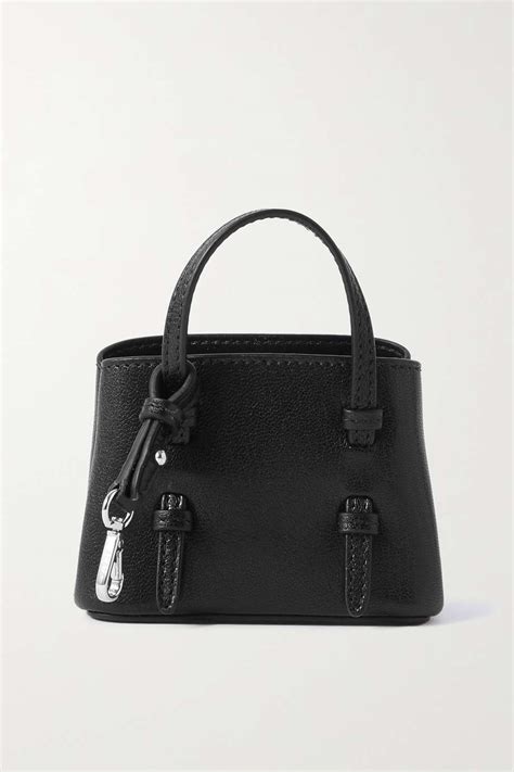 Black Mini Mina Vienne Textured Leather Tote AlaÏa Net A Porter