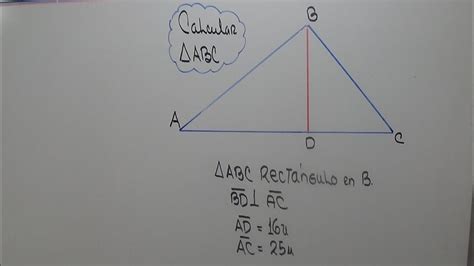 Area De Un Triangulo Rectangulo Teorema De La Altura Youtube