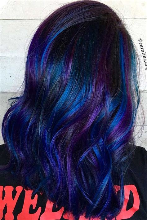 Best Purple And Blue Hair Looks Dark Purple Hair Hair Color Pictures