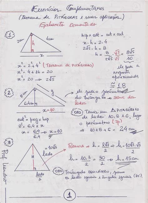 TudÃo De MatemÁtica Teorema De PitÁgoras E Suas Aplicações