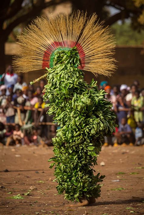 The Festival Of Masks In Burkina Faso Including Masks Leaves Fiber