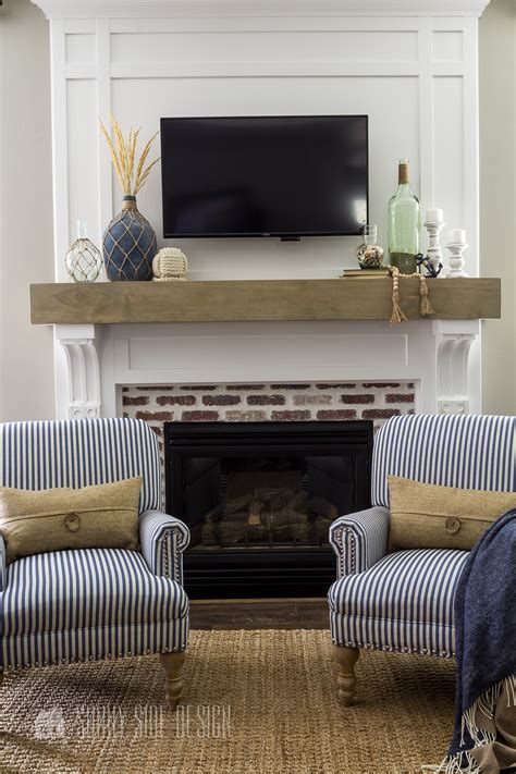 Mantel With Tv Above Decorating Ideas For Tutorial Pics