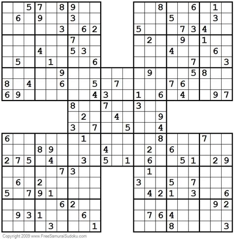 1001 Hard Samurai Sudoku Puzzles Kreuzworträtsel Sudoku Mathe