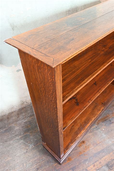 Quartersawn Oak Built In Bookcase With Wainscoting — Architectural Antiques