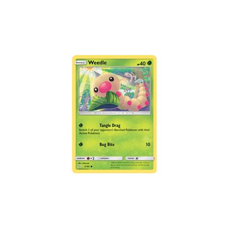 Pokemon Single Card Sun And Moon Team Up 2197 Weedle Chaos Cards
