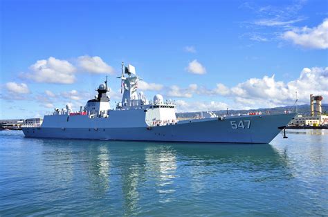 Linyi Type 054a Frigate Of Pla Navy Visiting Hawaii Warship Navy