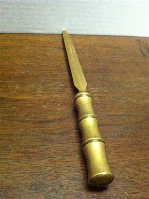 Vintage Brass Letter Opener Etsy