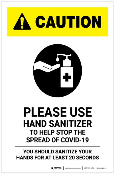 Please sanitise your workstation before and after every use sign. Caution: Please Use Hand Sanitizer - Sanitize Your Hands ...