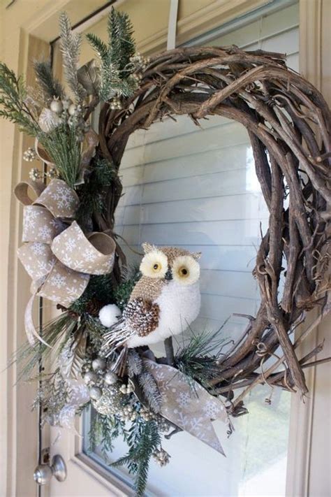 60 Easy Diy Outdoor Winter Wreath For Your Door With Images Winter
