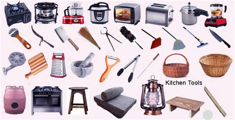 Pots, pans, and kitchen equipment : Kitchen Tools Names, Meaning & Pictures | Necessary ...