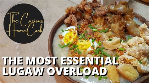 Lugaw Overload Rice Porridge With 3 Kinds Of Chicharon Youtube
