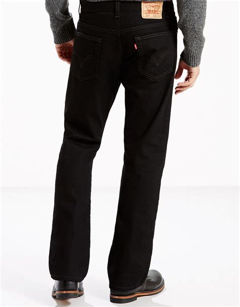 Levis Mens 517 Bootcut Mid Rise Regular Fit Boot Cut Jeans Black