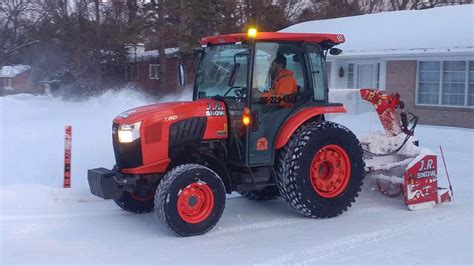 Kubota L6060 Tractor Snow Blower Youtube