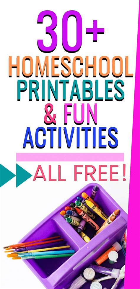 30 Free Printable Homeschool Worksheets And Fun Homeschool Activities