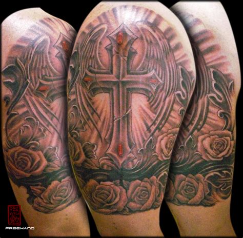 Easily inked by a skilled artist, cool cross tattoos for men are timeless, bold and meaningful. Cross Armband Eddie Loven Cover Up Tattoo