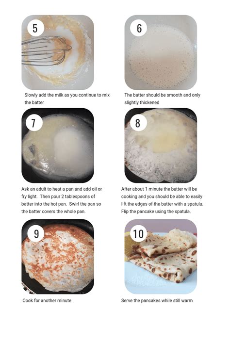 Pancakes Step By Step Visual Guide The Autism Page