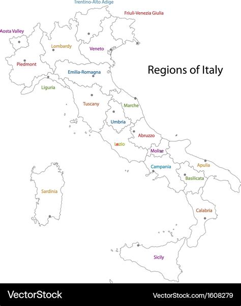 Italy Map Outline Stock Vectors Royalty Free Italy Ma