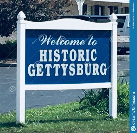 Welcome To Historic Gettysburg Pennsylvania Stock Photo Image Of Wedding Center