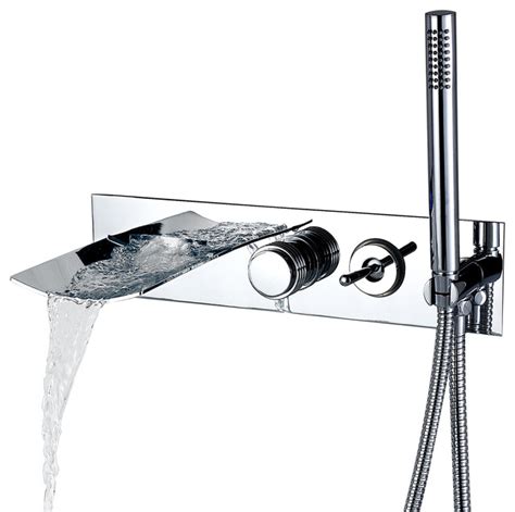 Click here to the home depot. Modern Wall Mount Waterfall Bathtub and Sprayer Faucet Set ...