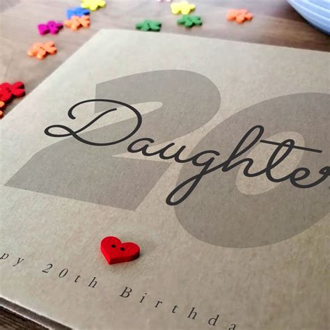 20th Birthday Card For Daughter Daughter 20th Birthday Etsy Uk