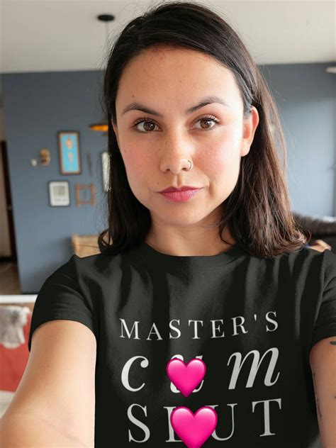 Masters Cum Slut Submissive Shirt Bdsm Slave Bdsm Shirt Etsy
