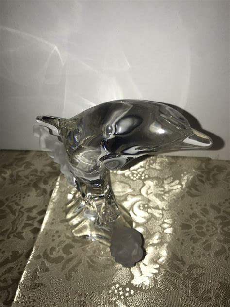 Lenox Crystal Dolphin With Frosted Base In Good Condition 1994 7