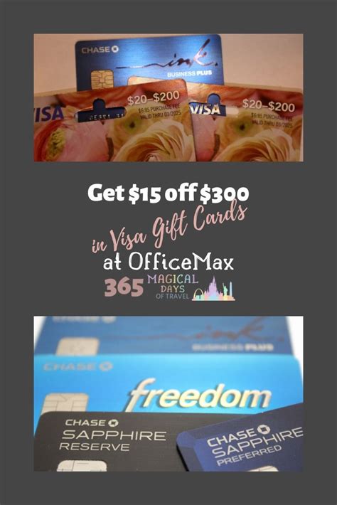 Officemax save an extra $20 discount $125 include no fee of shipment. Expired Get $15 off $300 in Visa Gift Cards at OfficeMax ...