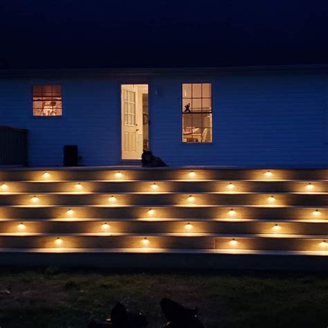 10pcs Led Deck Step Stair Light Outdoor Landscape Yard Lighting Low