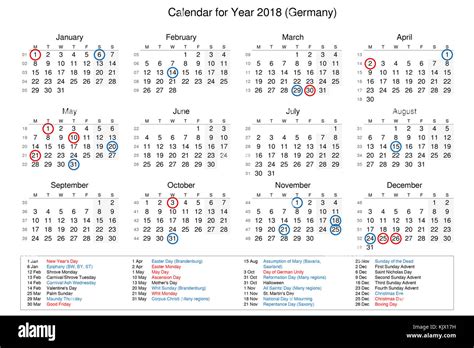 Calendar Of Year 2018 With Public Holidays And Bank Holidays For