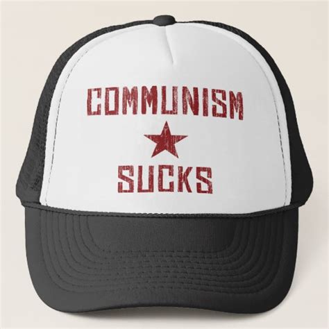 Communism Sucks America First Anti Communist Trucker Hat