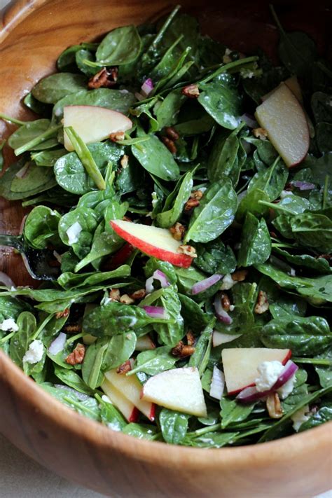 Step 2 toss together spinach, apples, dried cranberries, half of the pecans and dressing in a large bowl. Spinach-Apple Salad with Maple Cider Vinaigrette | A Hint ...