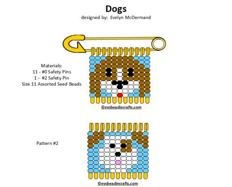 Dogs 720×581 Pixels Safety Pin Crafts Pony Bead Patterns Safety