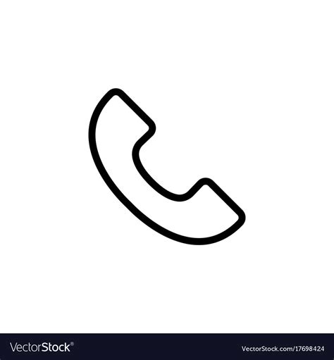 Thin Line Phone Icon Royalty Free Vector Image