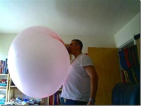 Worlds Largest Human Blown Bubble Gum Bubble Funny Pictures Bones