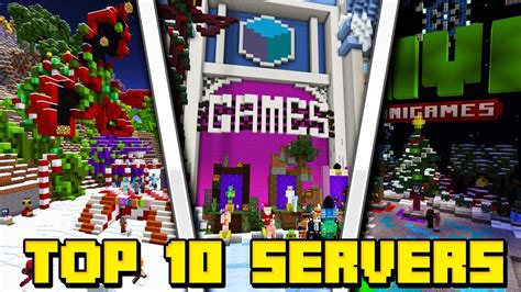 Top 10 Servers For Mcpe Minecraft Pe Pocket Edition Youtube