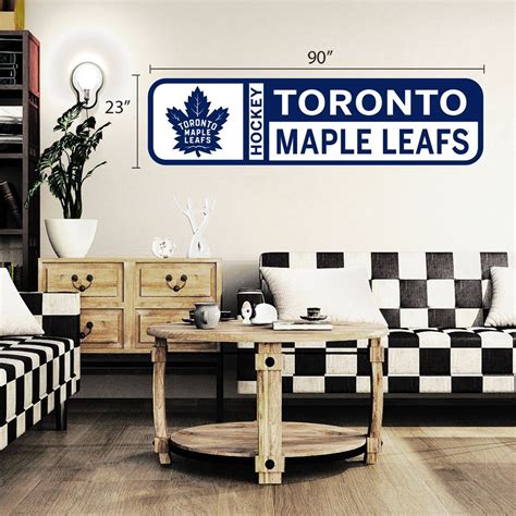 Toronto Maple Leafs 90x23 Team Repositional Wall Decal Design 56 Shop