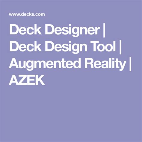 Deck Designer Deck Design Tool Augmented Reality Azek Deck